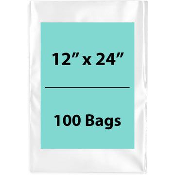 Clear poly bags Flat 12 inch (width) X 24 inch (Height) LDPE